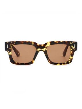 NEW Solful Tetris Brown Sunglasses in Tortoise Shell